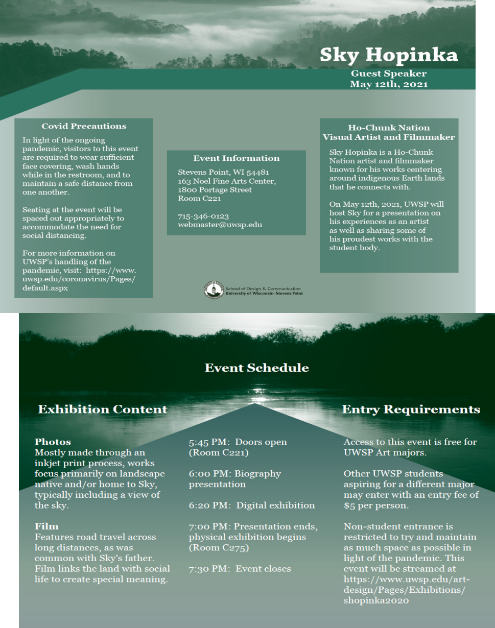 Brochure design for a guest visit