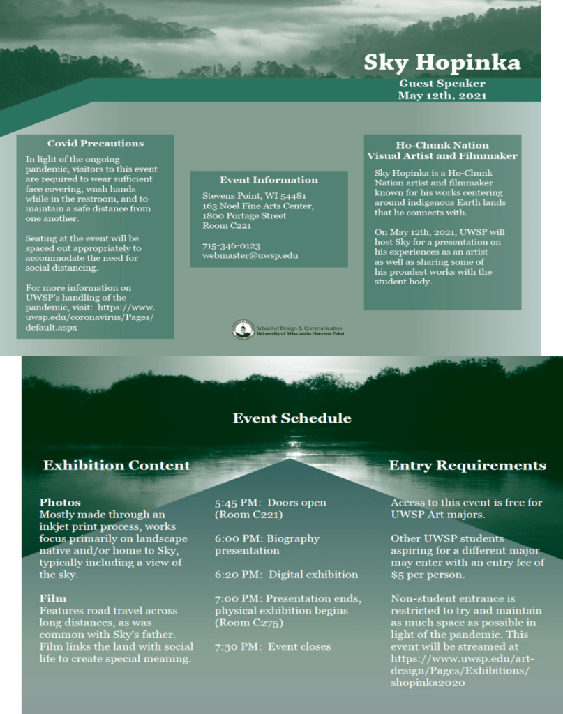 Brochure design for a guest visit